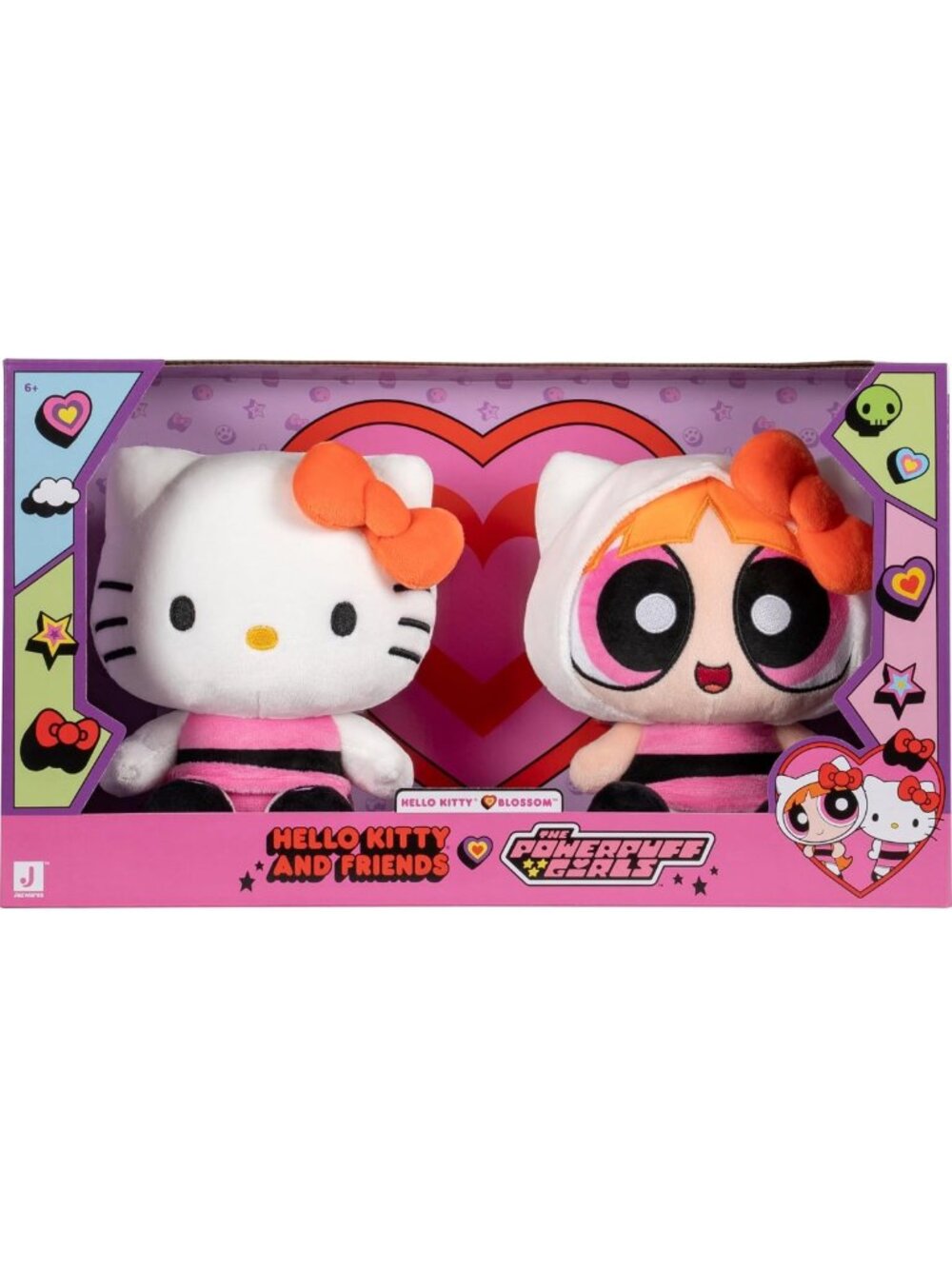 Adorable 8-Inch Hello Kitty & Blossom Plush Dolls - Cute Collectible Toy for